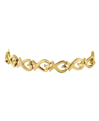 Pre-Owned Tiffany & Co. Paloma Picasso Loving Heart Bangle Bracelet 18K Gold