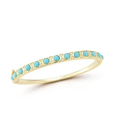 Rachel Zoe 14K Gold Plated Sterling Silver Turquoise Bangle