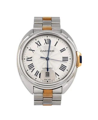 Pre-Owned Cartier Cle de Cartier Automatic Watch in Stainless Steel and Rose Gold 40mm