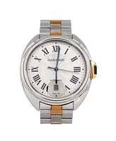 Pre-Owned Cartier Cle de Cartier Automatic Watch in Stainless Steel and Rose Gold 40mm