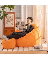 Giant Faux Fur Bean Bag Chair with Filler for Kids and Adults