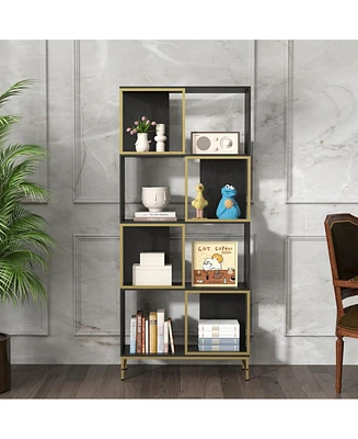 4-Tier Storage Shelves, Bookcase Display Storage Shelf Corner Shelf for Small Space, Living Room
