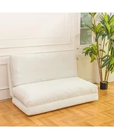 Large Folding Matress Sofa Bean Bag Bed, Foam Filling Folding Matress Sofa, Includes Removable and Machine Washable Cover, Soft Premium Faux Fur