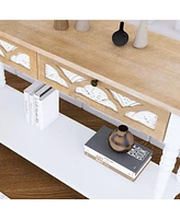48" Long Console Table, 2 Drawers, Shelf - Entryway/Hallway