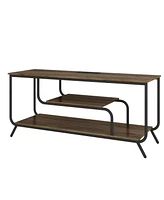 Stylish Tv Stand with Outlets & Led Lights for TVs up to 55