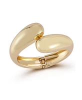 Rachel Zoe Gold Plated Bold Bypass Cuff Bracelet