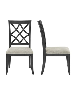 Mid-Century Modern Upholstered Dining Chairs (Set of 2)