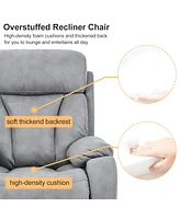 Electric Power Lift Recliner Chair for Elderly, Fabric Recliner Chair for Seniors, Home Theater Seating, Living Room Chair, Side Pocket, Remote Contro