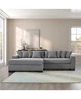 Luxury Corduroy Sectional Sofa with Convertible Chaise