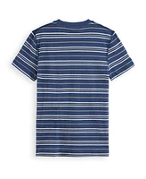 Scotch & Soda Little and Big Boys Yarn Dyed Linen Blend Striped T-Shirt