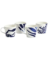 Royal Doulton 1815 Pacific Mixed-Pattern Mugs, Set of 4