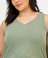 Democracy Trendy Plus V-Neck Tank Top