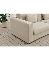 83" Modern Sofa Couches for Living Room, 3 Seater Sofa with Detachable Cover & double cushioning,Beige