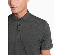 Kenneth Cole Men's Slim-Fit Two-Toned Textured-Knit Polo Shirt