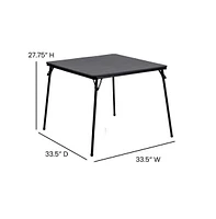 Foldable Card Table With Vinyl Top - Game Portable