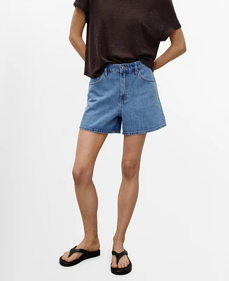 Mango Women's High-Rise Denim Shorts