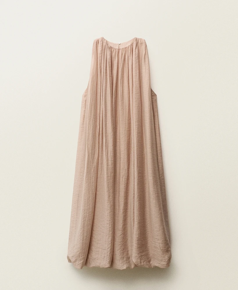 Mango Women's Puffed Hem Gathered Dress