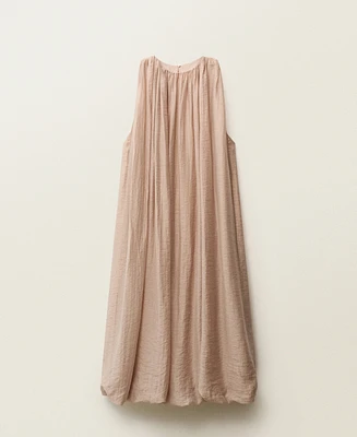 Mango Women's Puffed Hem Gathered Dress