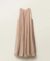 Mango Women's Puffed Hem Gathered Dress