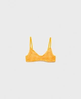 Mango Women's Crochet Bikini Top