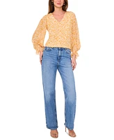 Vince Camuto Women's V-Neck Balloon-Sleeve Blouse