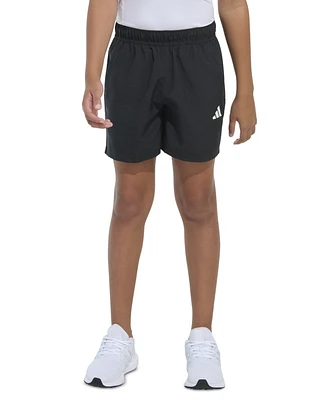 adidas Big Boys Essentials Elastic-Waistband Small-Logo Woven Shorts