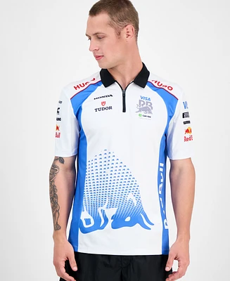 Hugo Boss Men's Short Sleeve Sponsor Logos Graphic Polo Shirt