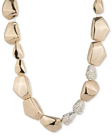 Givenchy Two-Tone Pave Nugget Statement Necklace, 16" + 3" extender