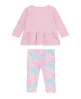 Guess Baby Girls 2-Piece Long Sleeve T-Shirt and Printed Legging Set