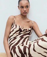 Mango Women's Printed Midi Dress