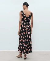 Mango Women's Floral Midi Dress