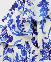 Mango Women's Long Flared Floral Dress