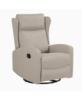 Rocking Swivel Recliner Chair for Living Room, 360 Degree Swivel, Adjustable Modern Reclining Chair, Classic and Traditional Recliner Sofa with Lumbar