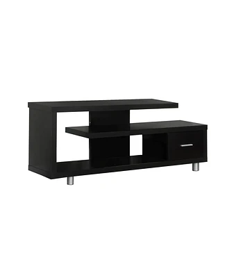 Wood Tv Stand with Open Shelving for Flat Screen TVs and Media Equipment