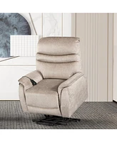 Comfortable electric lift chair, made of high-grade leather, provides full body support and convenient remote control operation, making it an ideal ch