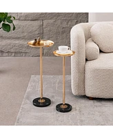 Adjustable Side Table with Marble Top (2-Pack)