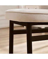 1 Pc Wooden Frame Upholstered Shell Dining Chair,Modern Armless Chairs Comfor Kitchen Chairs for Living Room,Restaurant
