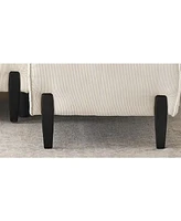 79.50 inches long, Velvet Sofa Fabric, with three matching pillows and spacious and comfortable seats, for Apartment Office Living Room