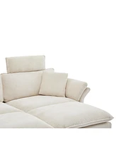 Cloud Comfort Sectional: Cozy Sectional Sofa with Ottomans for Living Room