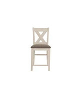 Set of 2 Modern Counter Height Wooden Chairs