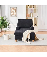 Mid-Century Oversized Chaise Lounger Sofa