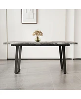 Modern 6-Person Dining Table (62.9")
