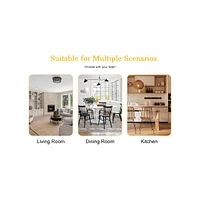 4-Piece Pu Dining Chair Set with Extended Cushion