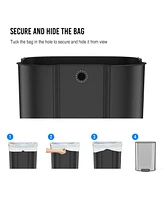 13 Gallon 50L Kitchen Foot Pedal Operated Soft Close Trash Can - Stainless Steel Ellipse Bustbin