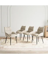 Velvet Dining Chair Set (4): Modern, Minimalist Design