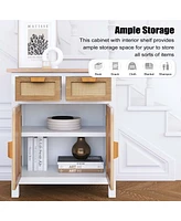 Hand-Carved Accent Cabinet: Traditional Charm with Practical Storage