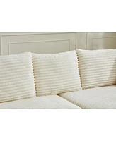 Modern Sectional Couch, 2 Pieces Corduroy Couch Cushion Covers