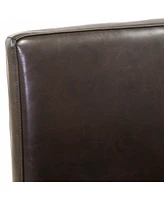 26-inch Brown Leather Counter stools (Set of 2)