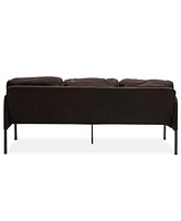 Modern 3-Seater L-Shaped Sofa with Ottoman, Polyester Fabric