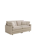Modular Sectional Sofa with Deep Seat Comfort for Living Room (4 Pillows)